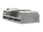 Bed frame without mattress, concrete grey, 90x190cm, engineered wood WGAB48935