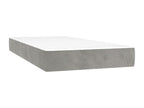 Nobellea bed base with LED mattress, light grey, 90x200cm, velvet, ZXMZ89023