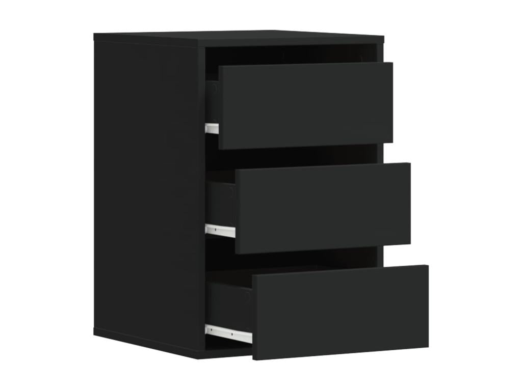 Black corner chest of drawers 40x41x58 cm engineered wood KNAV30337