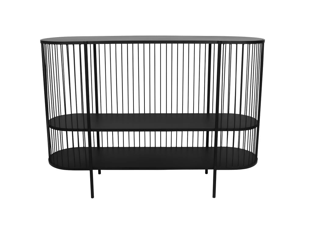 Nobellea Console Table - Metal - 2 Shelves - Black PKLQ77924