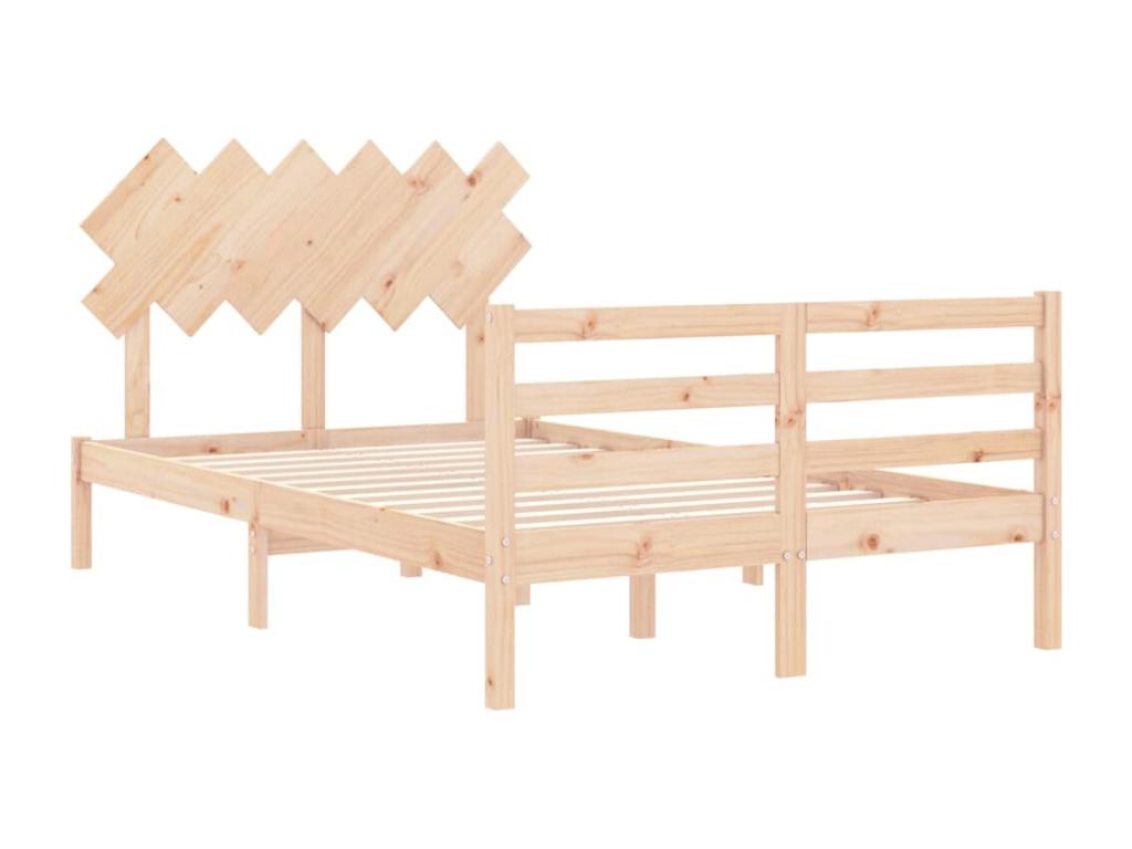 Bed frame with headboard 120x200 solid wood FGAZ47313