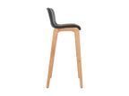 Bar stool - Fabric / Wood - Dark Grey - Dekonao WAFX21556