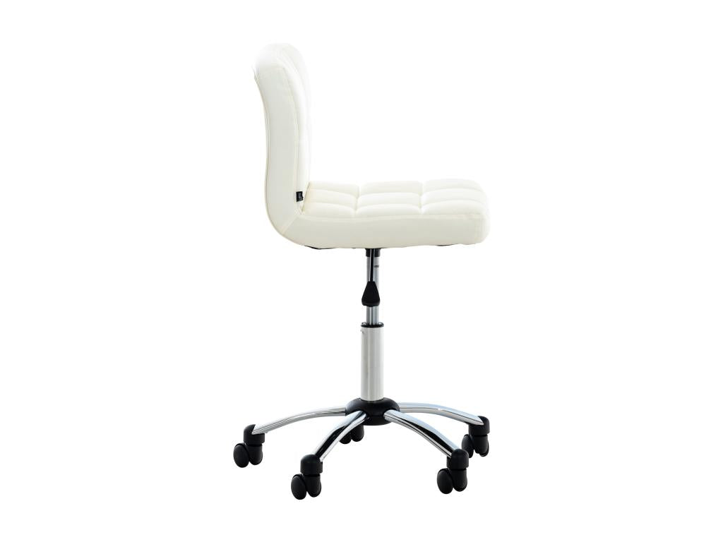 Office chair - Faux leather / Metal - White - Nobellea EIHB54757