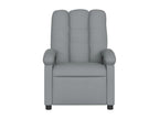 Reclining massage chair, light grey fabric, SPKH28178