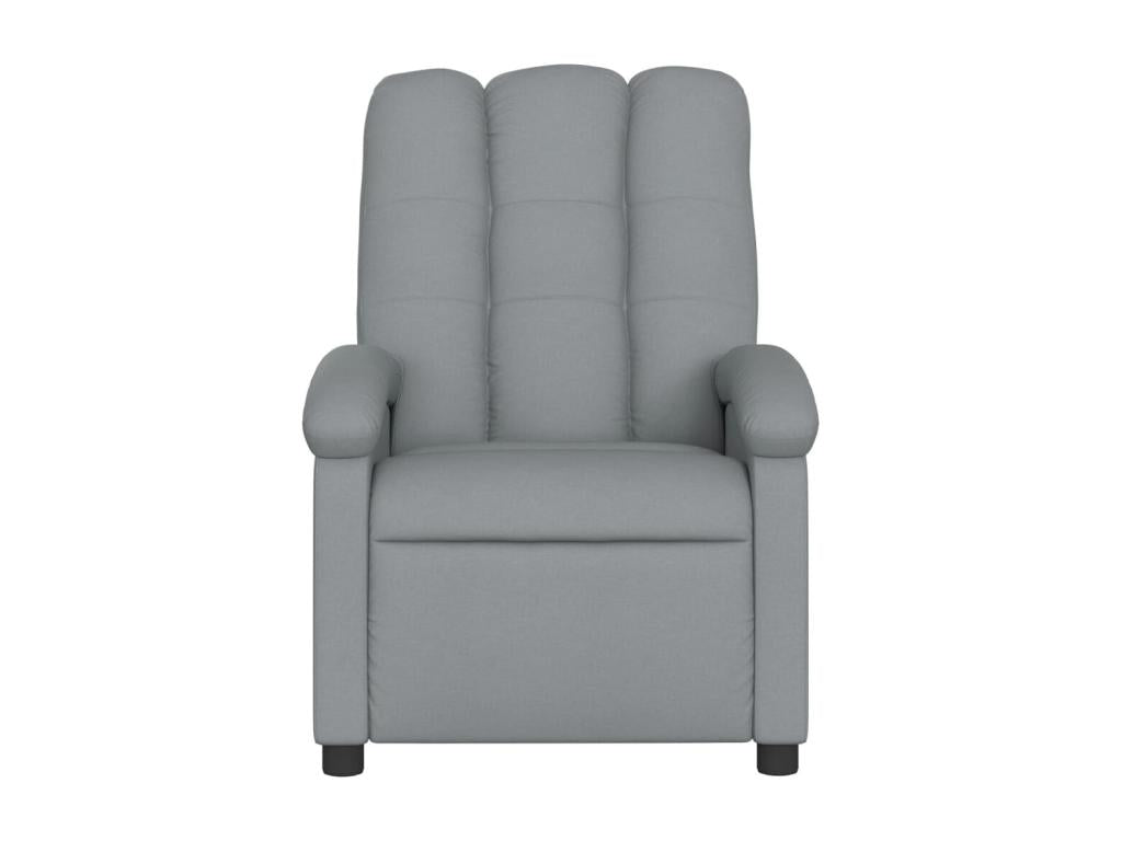 Reclining massage chair, light grey fabric, SPKH28178