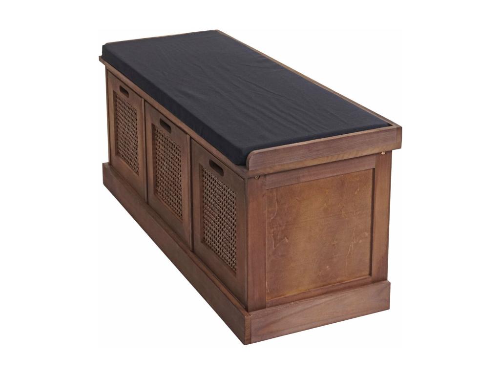 Wooden bench with brown wood effect, 47x110x40 cm, BAN04053 XNSC59026