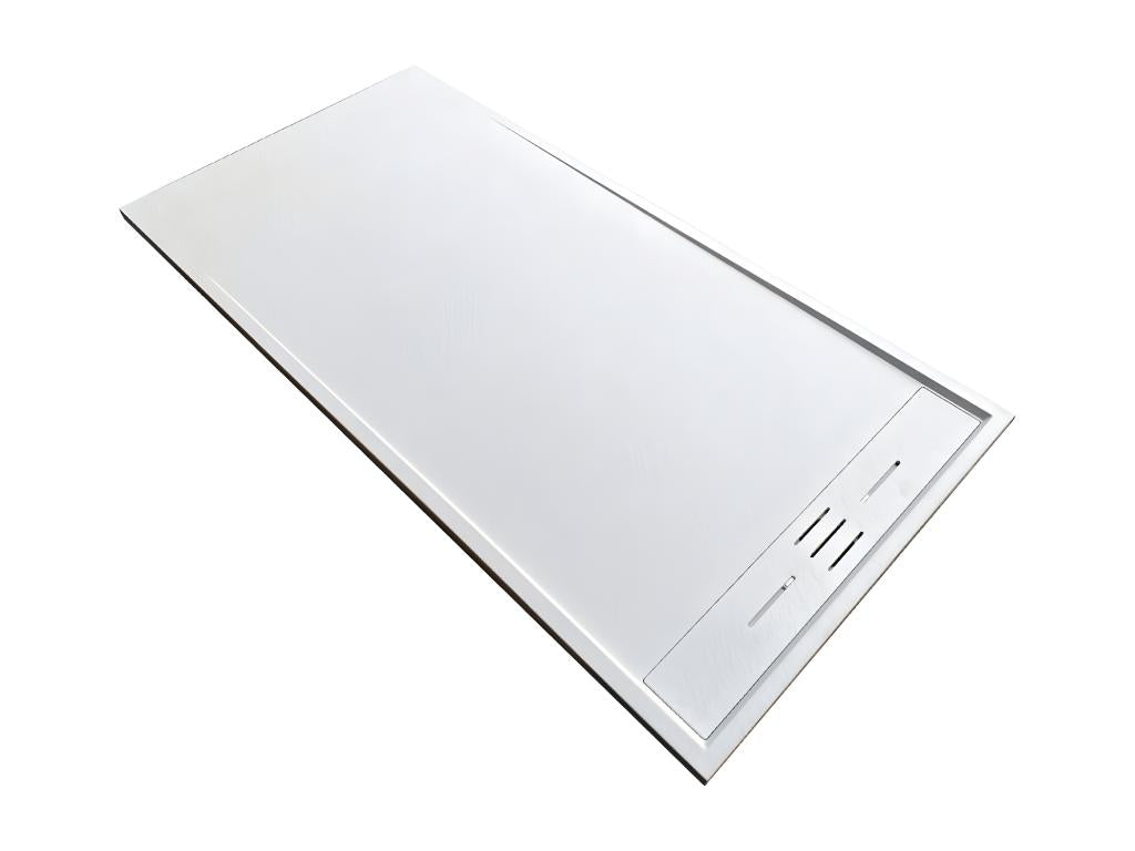 Nobellea extra-flat 80x160 cm shower tray in Nobellea white slate surface EYGQ68192