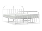 Metal bed frame without mattress and white bed legs 160x200 cm TJBL28834