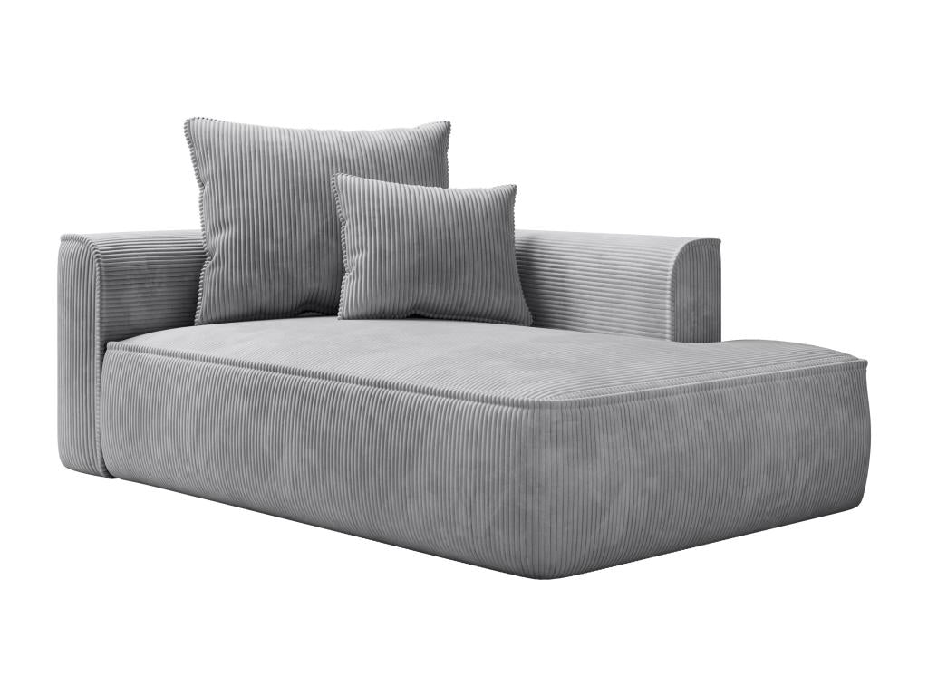 Nobellea RZQI16977 Light Grey Corduroy Right-Handed Chaise Longue