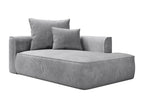 Nobellea RZQI16977 Light Grey Corduroy Right-Handed Chaise Longue