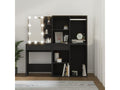 LED dressing table with black engineered wood cabinets IEGZ10984