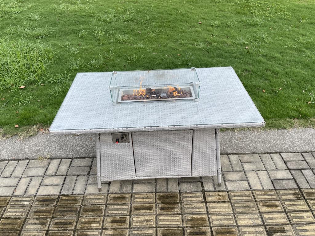 8-seater rattan garden furniture set with 2 sofas and indoor patio furniture, light grey SWSD50429