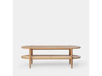 Fixed coffee table in natural wood 120x40 cm - Boisona NAZR24158