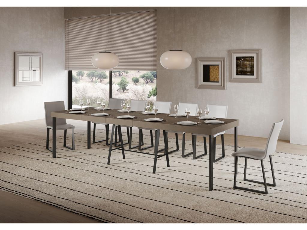 Extendable console 90x40/300 cm Nobellea Anthracite frame UWDV27935