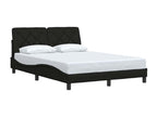 Black bed frame without mattress, 120x200 cm, fabric QIFY50960