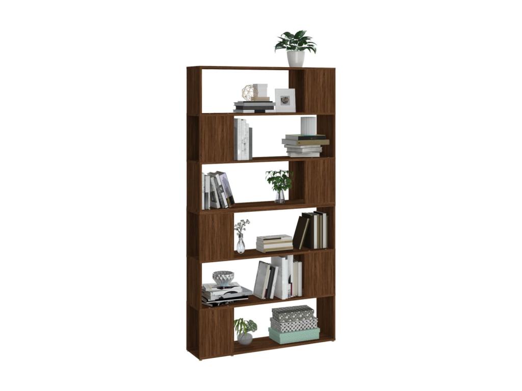 Brown oak room divider/bookshelf 100x24x188 UUIV17837