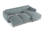Right-hand corner sofa bed in chenille fabric - jeans - Nobellea XKCB15414