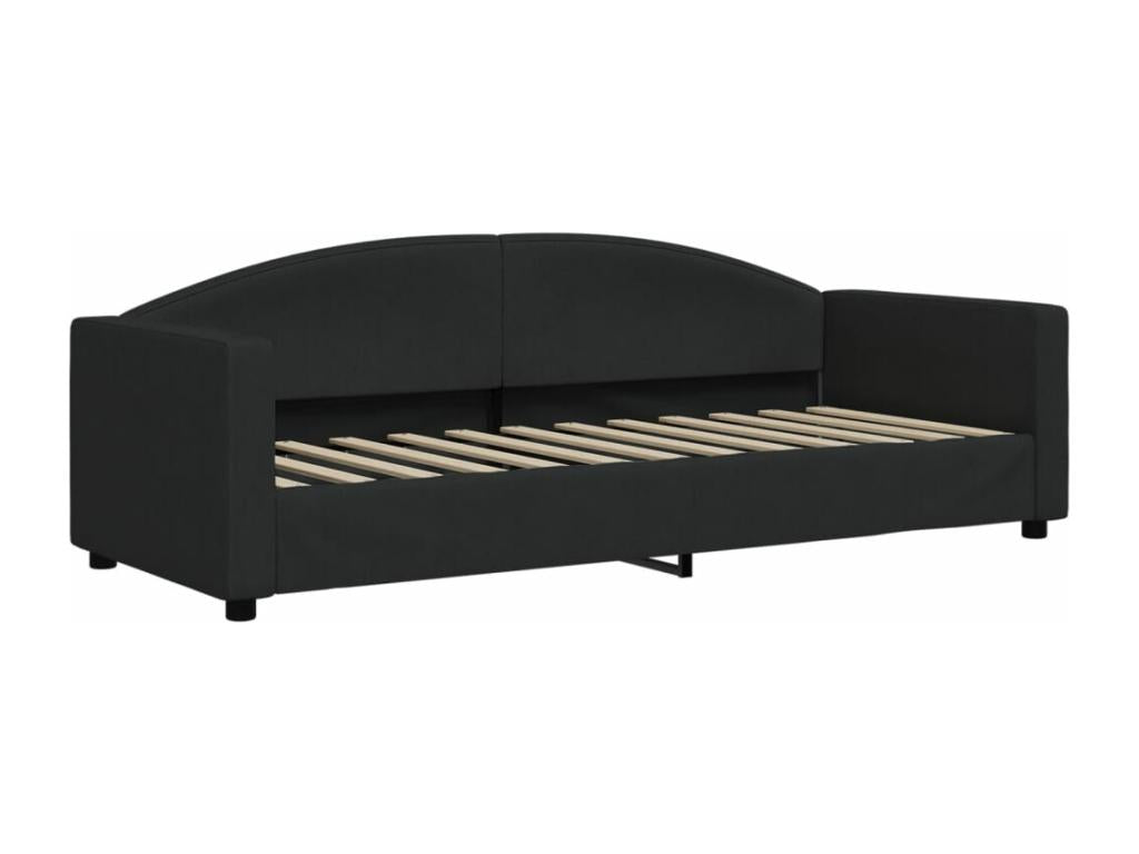 Black daybed 80x200 cm fabric MKVT28421