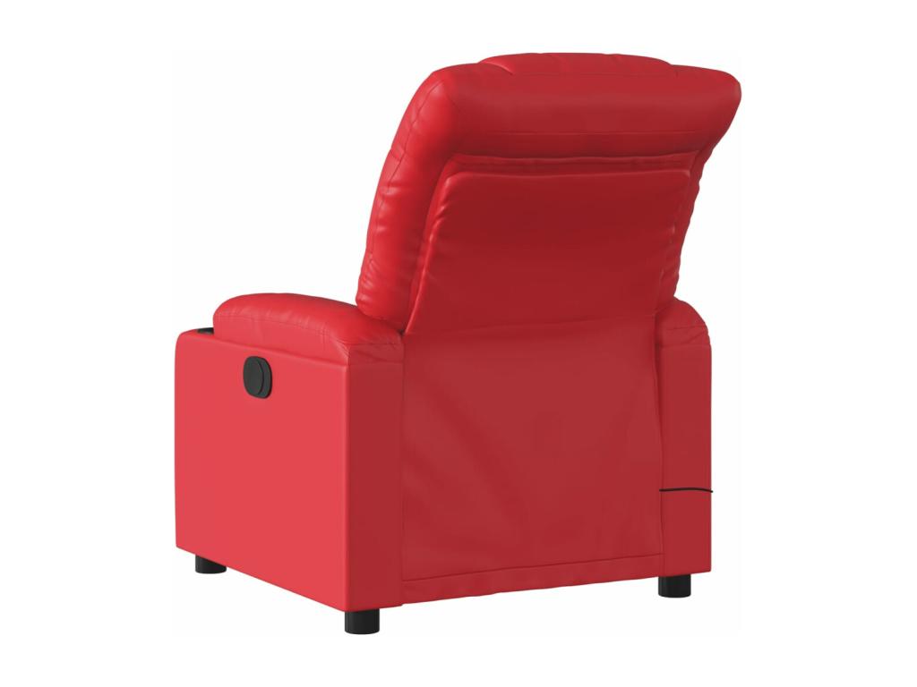 Red faux leather reclining massage chair VHJS98902