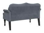 Bench with dark grey cushions 120.5x65x75 velvet OTHB02466