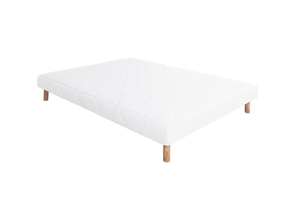 Relaxation Mattress Set, 26 cm pocket springs, firm summer/winter side, white slatted base 13 cm thick, 140x190cm, RASE14011