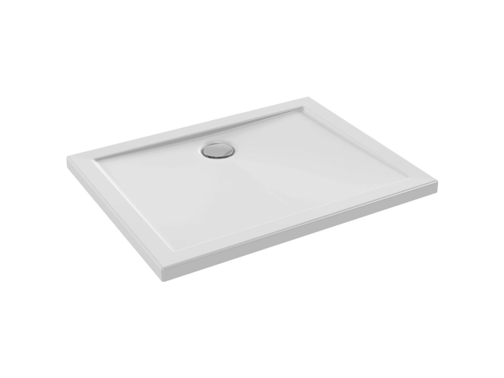 Nobellea 100x80 cm ceramic rectangular shower tray, white FHJF35611