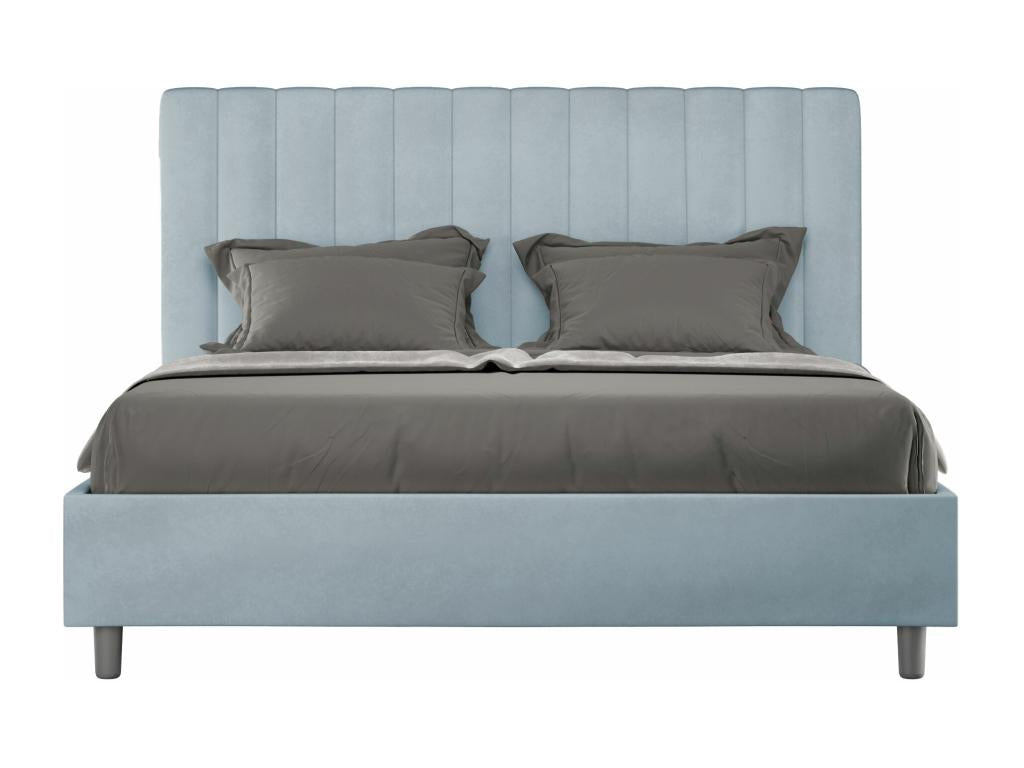 Dekonao THQR41483 Upholstered Storage Bed 160x190cm Light Blue Microfiber