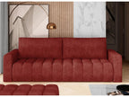 Nobellea 245cm 3-seater convertible sofa in terracotta red fabric with storage compartment TPLQ37737