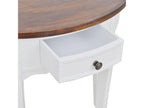 Console table with drawer and brown tabletop, semi-circular shape, MUNV44123