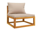 4-piece garden furniture set with cushions, Nobellea solid wood, IHEJ21347