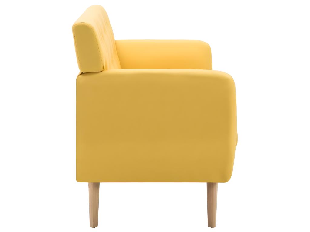 3-seater sofa upholstered in fabric, 172x70x82 cm, yellow NFLJ13914