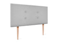Nobellea Fabric Headboard with 2 Buttoned Panels 105x105cm with Legs for 105cm Beds - Grey Nobellea VDVJ49402