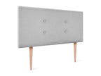 Nobellea Fabric Headboard with 2 Buttoned Panels 105x105cm with Legs for 105cm Beds - Grey Nobellea VDVJ49402