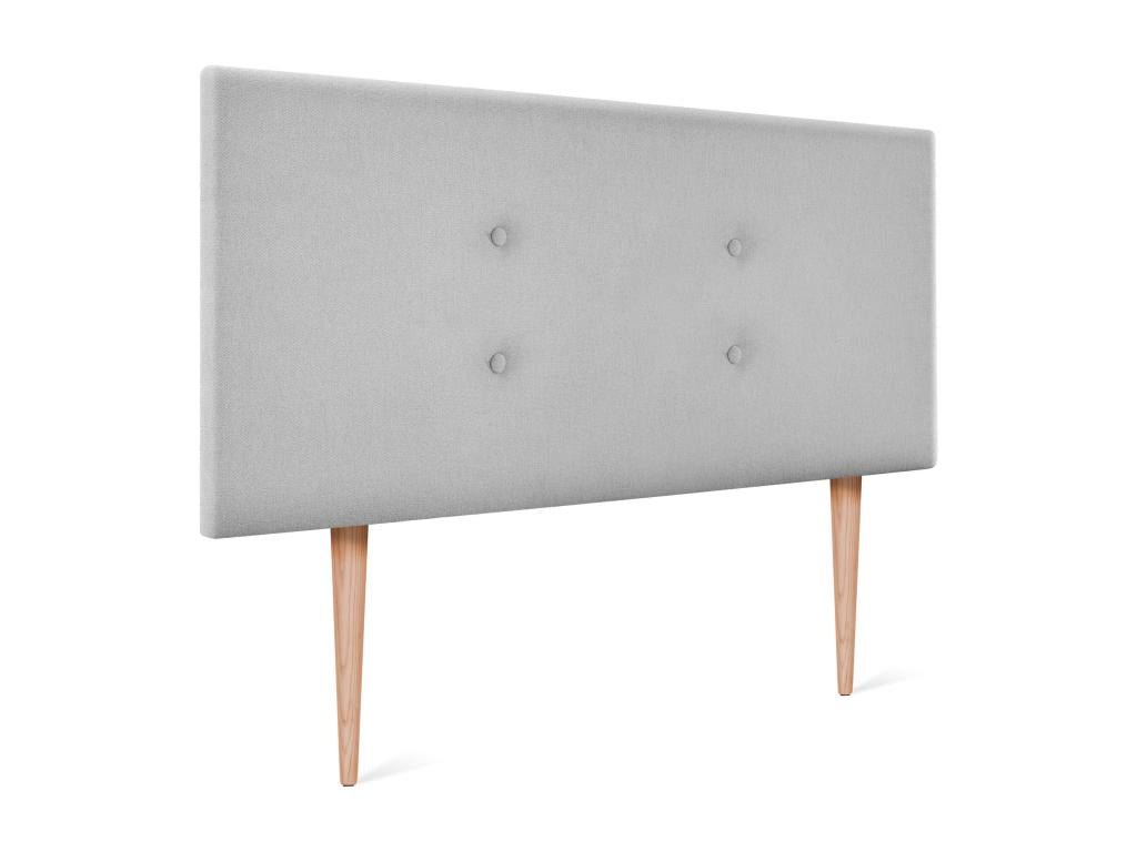 Nobellea Fabric Headboard with 2 Buttoned Panels 105x105cm with Legs for 105cm Beds - Grey Nobellea VDVJ49402