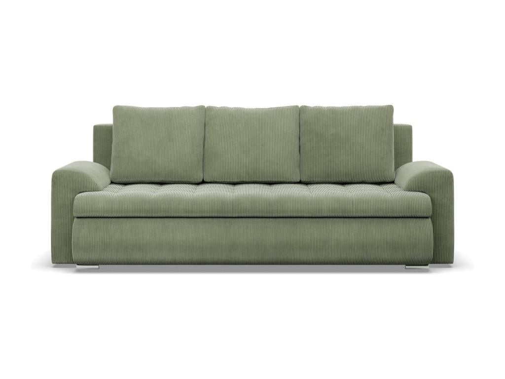 Dekonao 3-seater sofa with sleeper function - Green QDMB78609