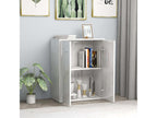 High-gloss white chest of drawers 60x30x75 VLEX59965