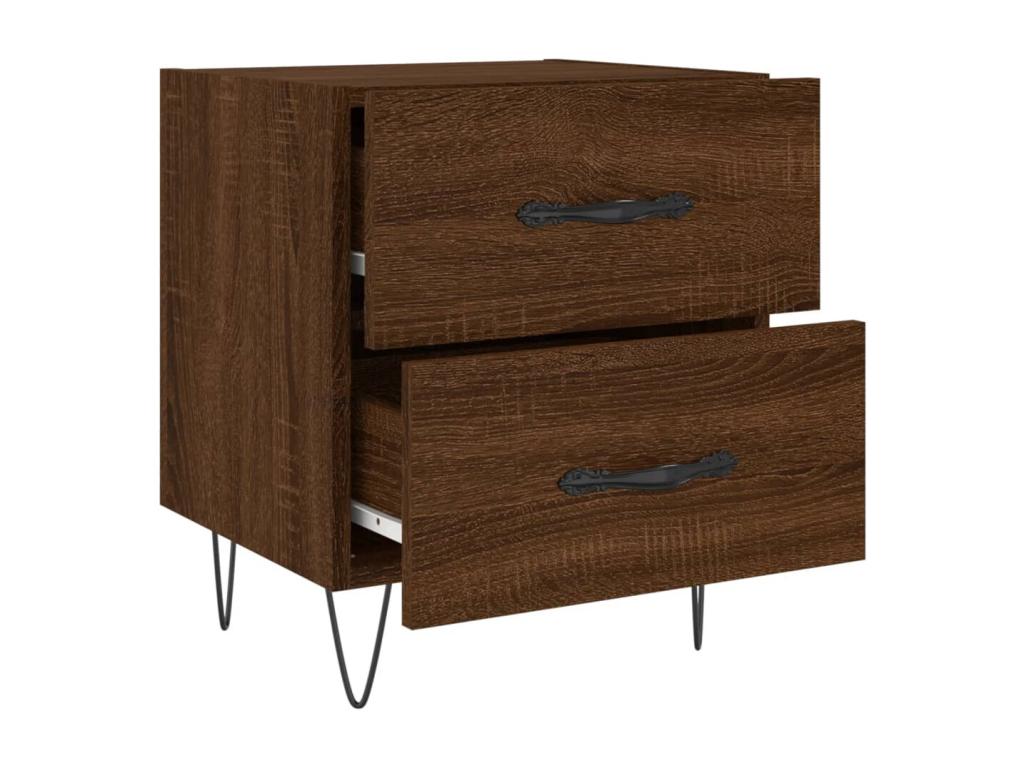 2-piece bedside tables, brown oak, 40x35x47.5 cm, GZGS46101