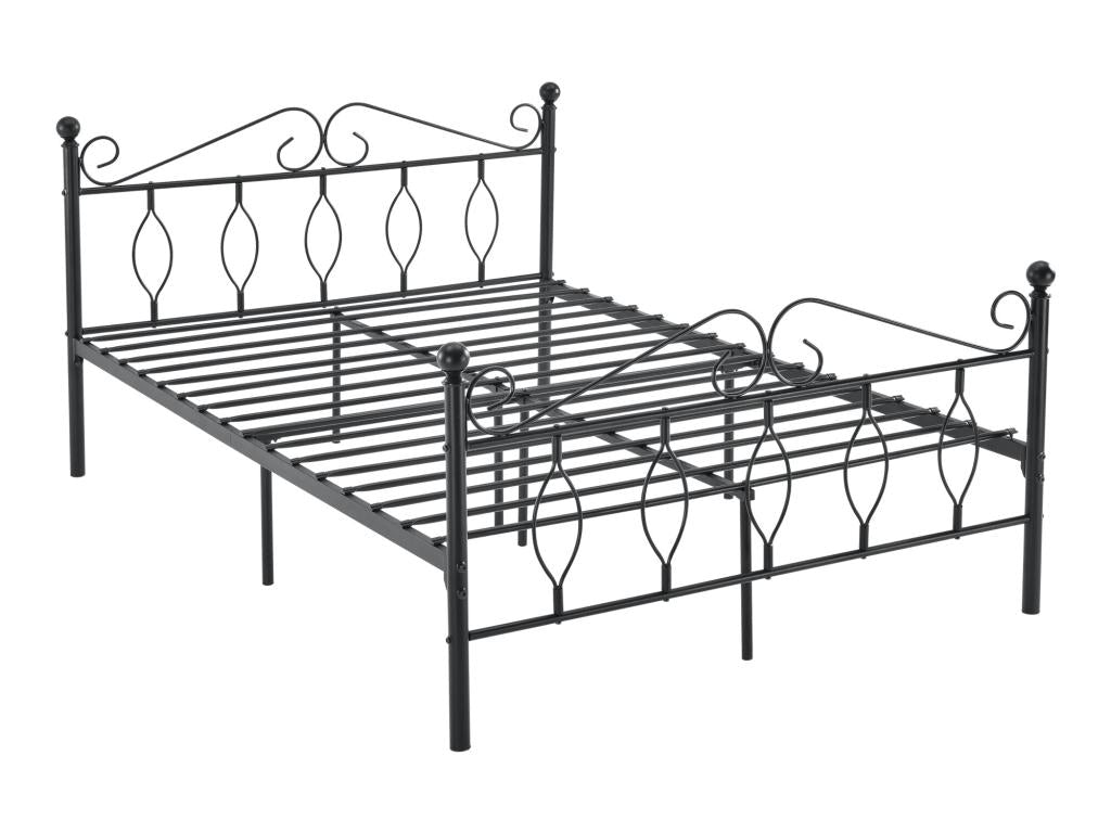 Dekonao Double Bed Frame in Metal 140x200 cm Matte Black Dekonao SBQJ85033