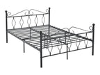 Dekonao Double Bed Frame in Metal 140x200 cm Matte Black Dekonao SBQJ85033