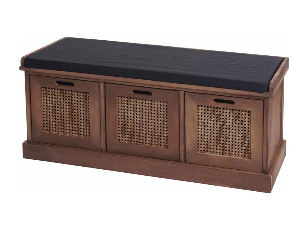 Wooden bench with brown wood effect, 47x110x40 cm, BAN04053 XNSC59026