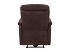 Coullon - Electric reclining armchair in dark brown microfiber RYBH97336