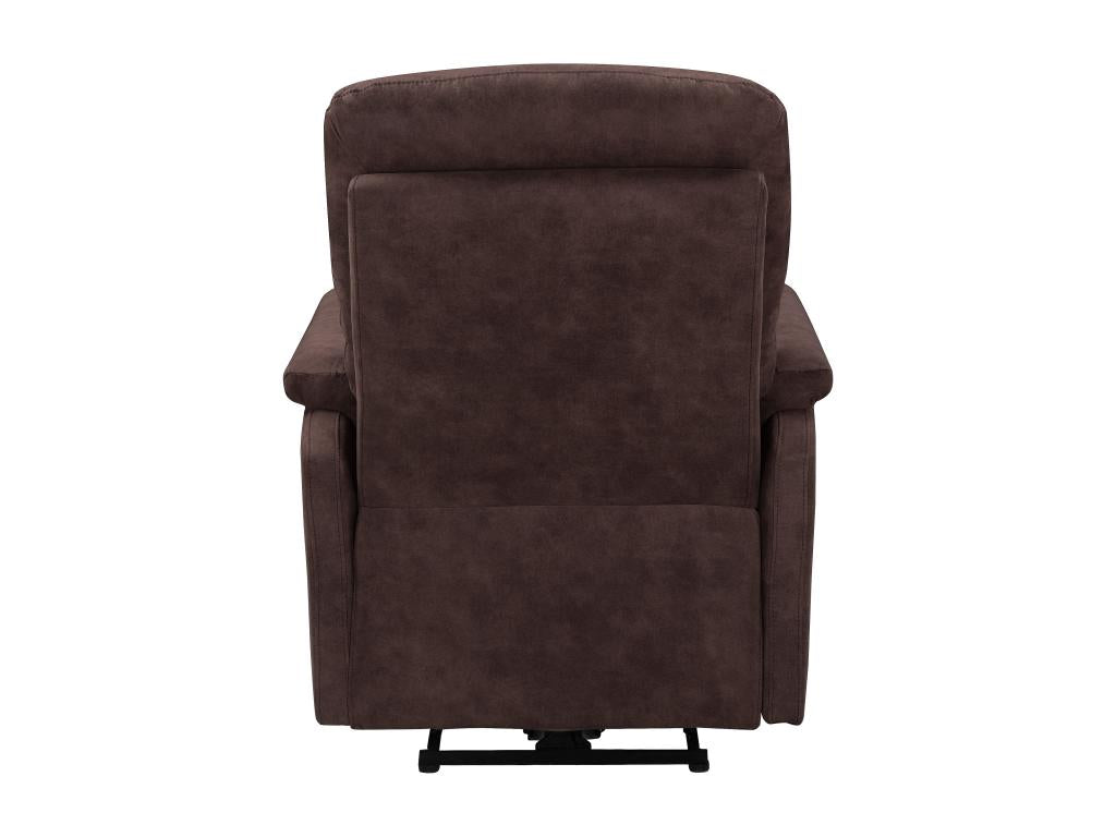 Coullon - Electric reclining armchair in dark brown microfiber RYBH97336