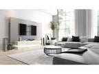 TV stand with white body and high-gloss cream fronts and LED lighting BRVH72696