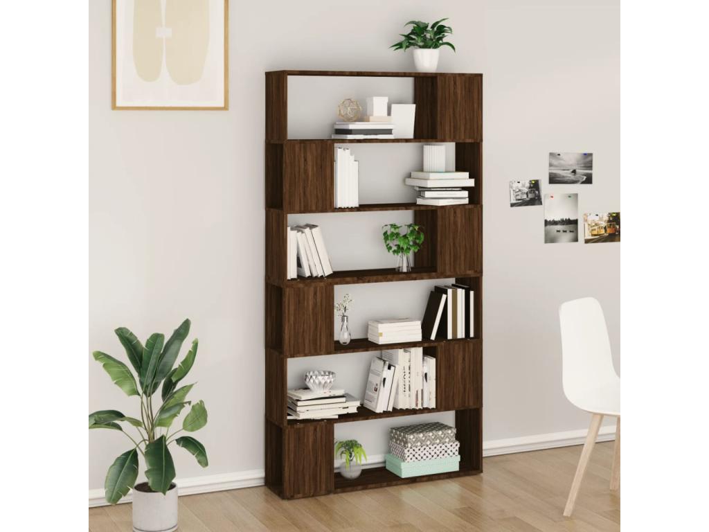Brown oak room divider/bookshelf 100x24x188 UUIV17837