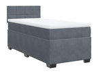 Dekonao bed base with mattress, Dark Grey, 100x200 cm QXZE07822