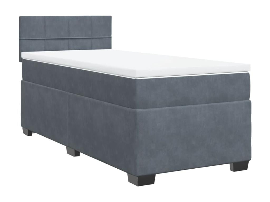 Dekonao bed base with mattress, Dark Grey, 100x200 cm QXZE07822