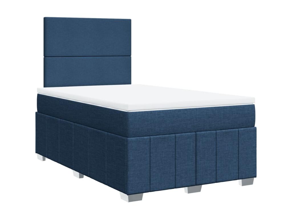 Nobellea bed base with blue mattress 120x190 cm fabric IKOY17440