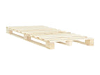 Pallet bed frame without mattress, solid pine wood, 120x200 cm, AKZN52369