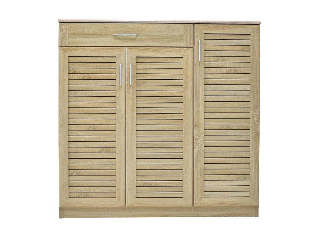 Shoe cabinet for 30 pairs, Nobellea wood, 120x37x123 cm, WDPH71426