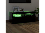 TV stand with Nobelleaères LED lights, black, 90x35x40 cm, NKXK77871